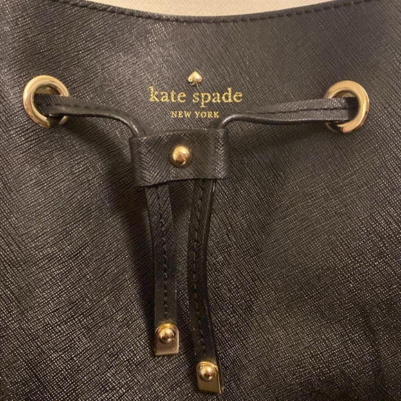 Authentic Kate Spade Leather Bucket Drawstring Handbag - Picture 3 of 7